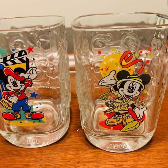 Vintage McDonals Disney 2000 Celebration Collection Glasse Cups Mugs - set of 2 - Picture 5 of 6